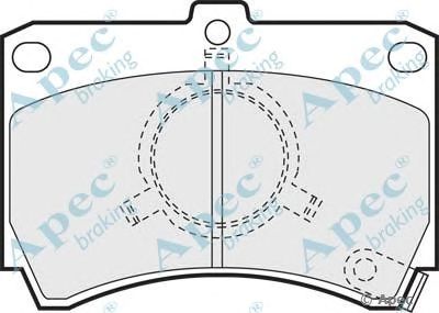 APEC BRAKING pad507 -  Комплект тормозных колодок, дисковый тормоз